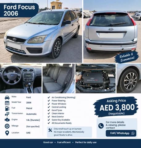Used Ford Focus 1.6L Hatchback 2006 Used Ford Focus 1.6L Hatchback 2006 used_cars.forSale